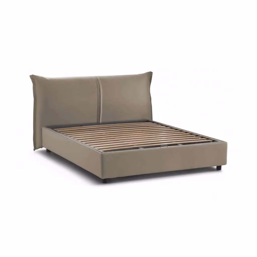 Letto Matrimoniale Abarat Talamo Italia con Contenitore a Alzata, Grigio, L/P/H: 160 x 200 x 175 cm – 2