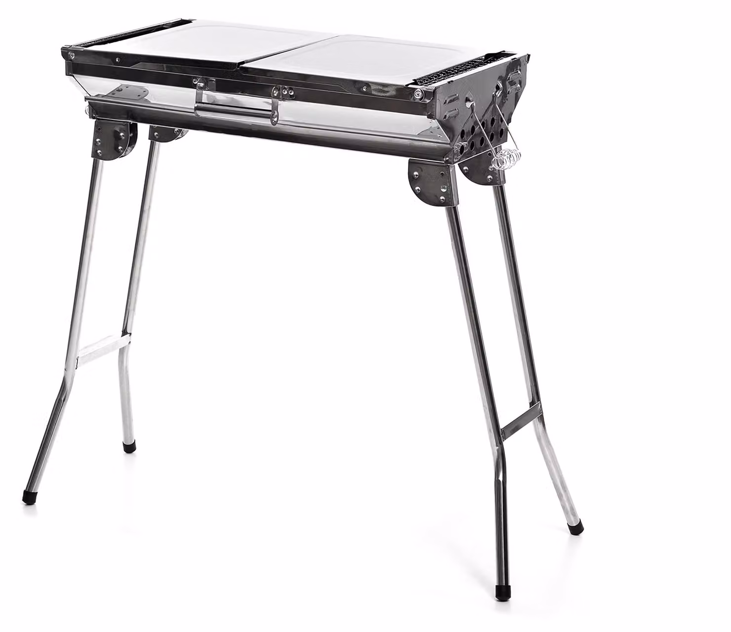 Barbecue pieghevole Houtskool - Griglia portatile in acciaio inossidabile - 81x33x73 cm