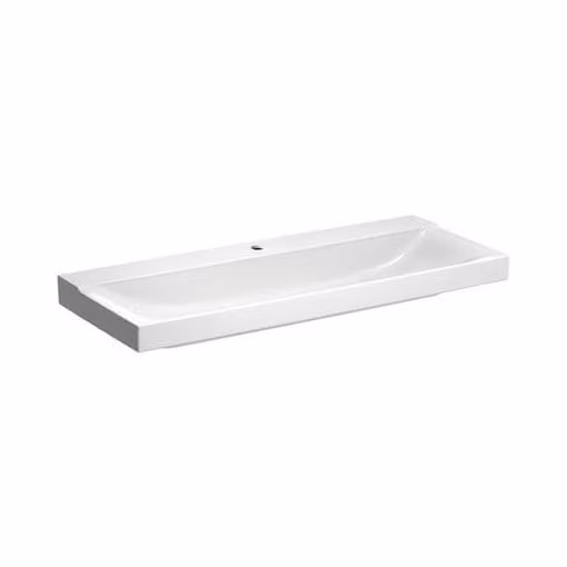 Geberit Xeno 2 lavabo avec trou pour robinetterie, sans trop-plein, 120x48 cm blanc avec KeraTect, 500551011, 500.551.01.1, 500.551.01.1