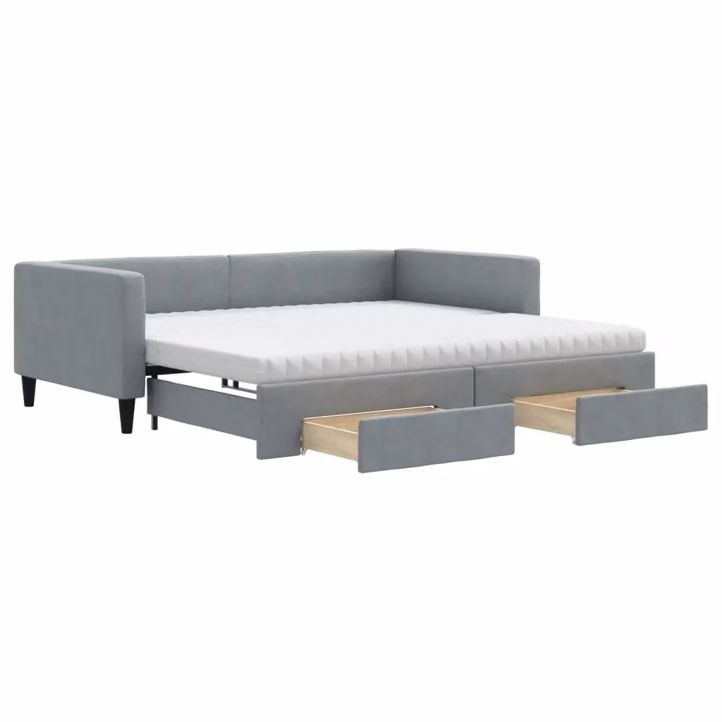 Divano Letto Moderno vidaXL Grigio con Struttura Imbottita per Soggiorno e Camera da Letto – 2