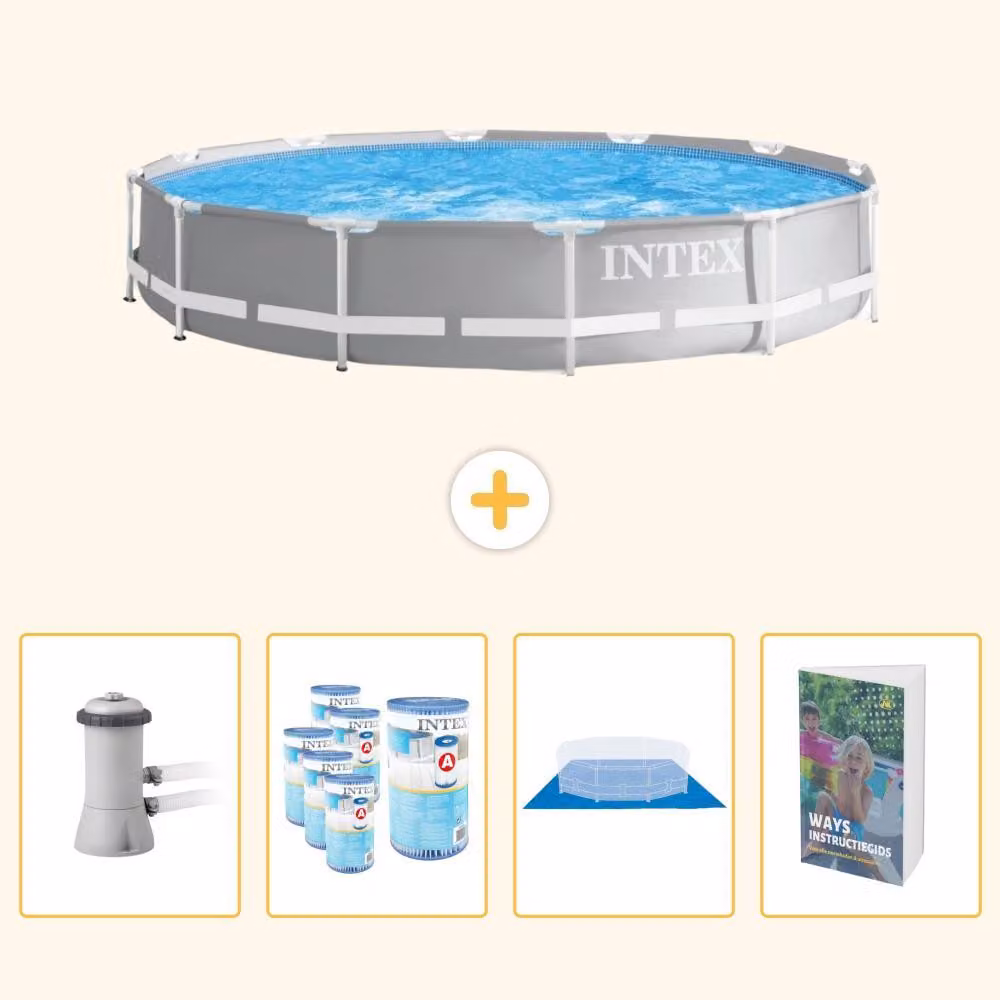 Struttura per piscina a forma di prisma - 366x76 cm - composta da 5 elementi - modello SCB119