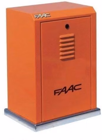 Motoriduttore Industriale FAAC 884 MC 400V 3PH per Cancelli Scorrevoli in Acciaio Argento e Arancione