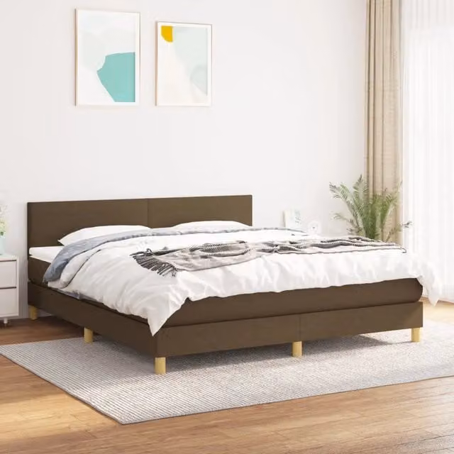 Letto Ibrido con Giroletto a Molle e Materasso vidaXL, Marrone e Bianco, L/P/H: 180 x 200 x 88 cm – 1