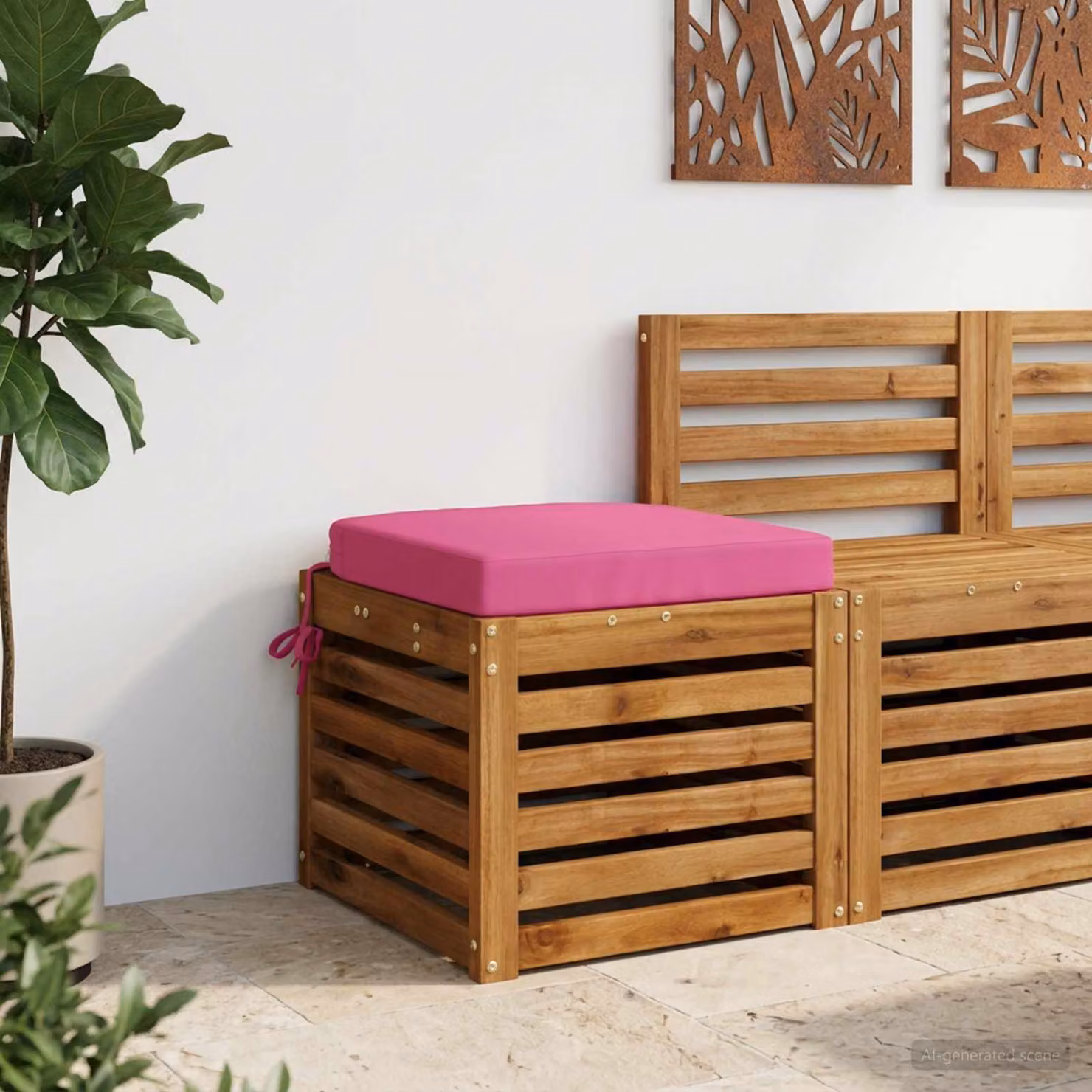 Cuscino per sedile vidaXL SOEST in poliestere rosa con rivestimento rimovibile e lavabile