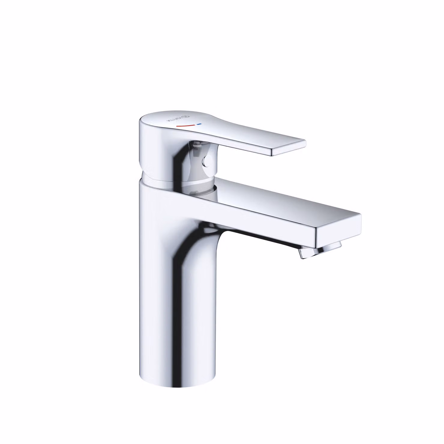 KLUDI ZENTA SL Mitigeur monocommandé pour lavabo, hauteur de bec 100mm, sans garniture d'écoulement, EcoPlus, 481980565WR4, 481980565WR4