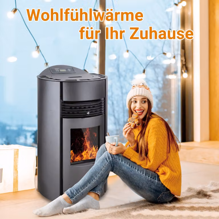 Stufa a pellet SCHENGER 8,8kW 51-R completamente automatica WIFI+ECO+TIMER