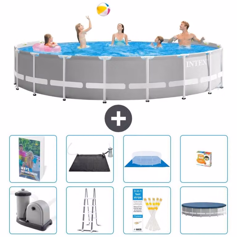 Struttura per piscina a forma di prisma - 549x122 cm - composta da 7 elementi - modello S559