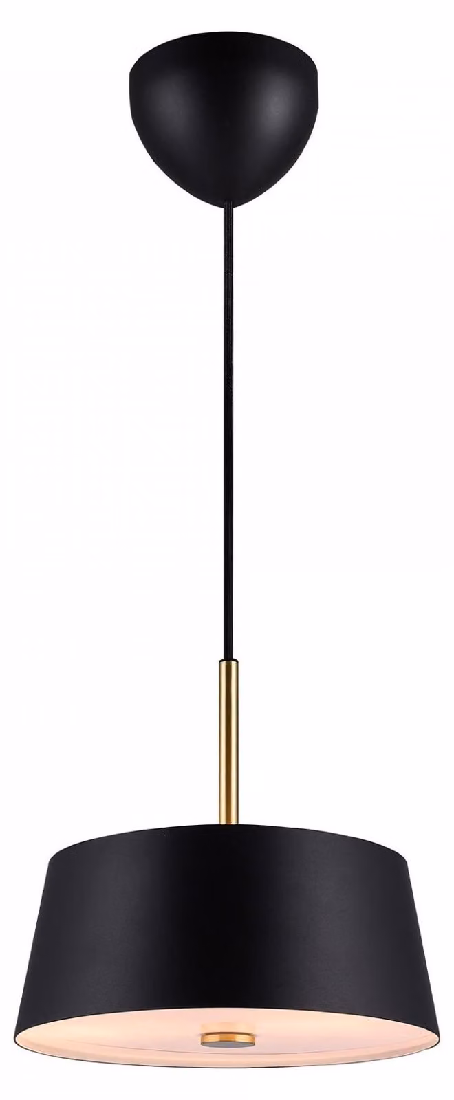 Lampadario a sospensione NORDLUX Clasi, Variante: Ø 290 x 265 mm, 3 x 10 W, E14, nero, ottone
