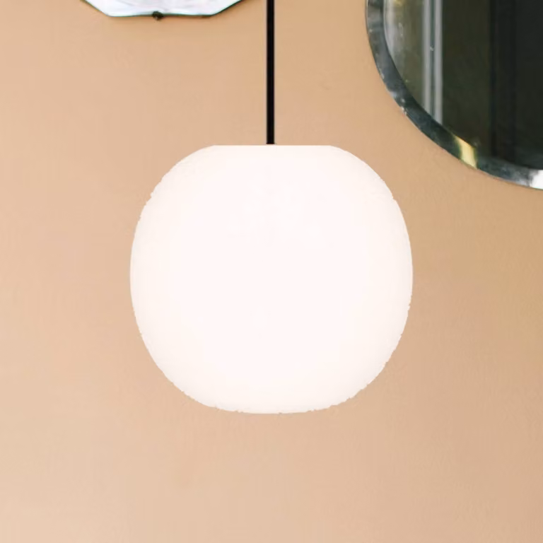 Casablanca Lampada a sospensione Acai, dimmerabile, Bianco / Opale, Soggiorno / Sala da pranzo, Vetro, Lampada a sospensione