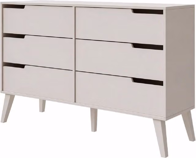 Cassettiera A 6 Cassetti Design Minimal Nordico Ampia Capacità Contenitiva Per Camera Da Letto Corridoio Soggiorno Ingresso 137 X 80 X 40 Cm Cashmere