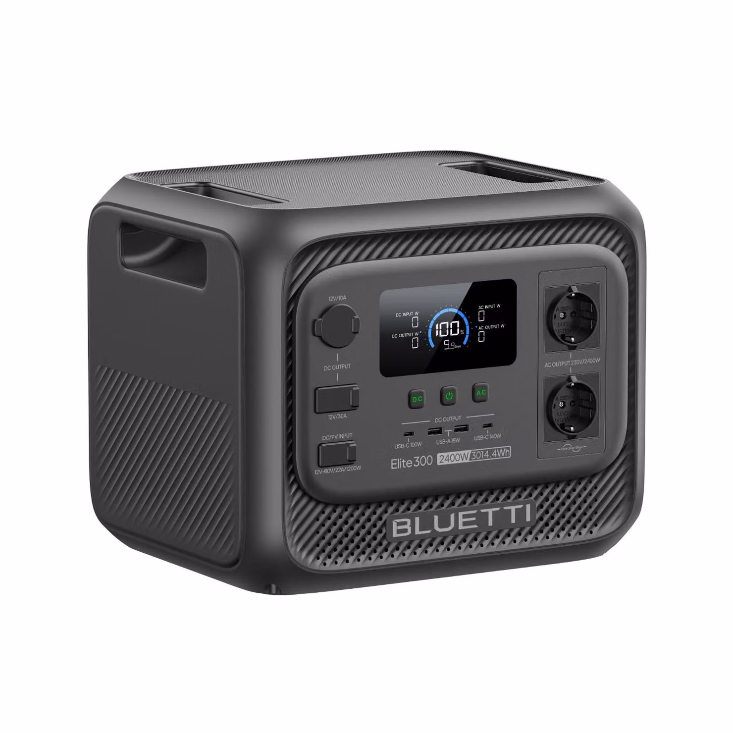 BLUETTI Elite 300 Power Station portatile, batteria di riserva LiFePO4 da 3014,4 Wh con uscite CA da 2400 W, generatore solare compatto da 3 kWh per la casa e il campeggio