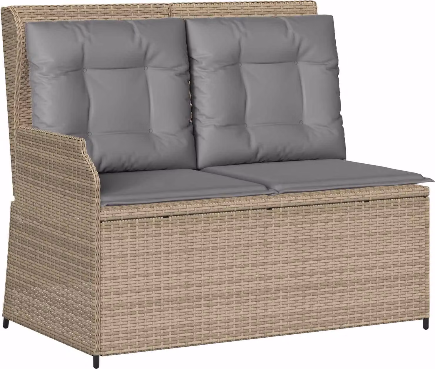 Panchina da giardino Beige polyrattan