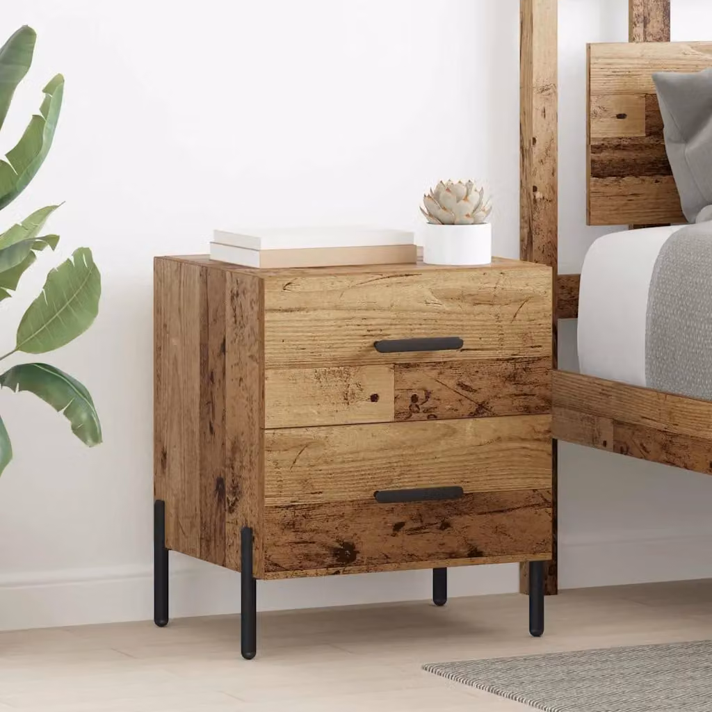 Armadio da Notte vidaXL in Legno Vecchio Marrone L 40 cm, P 35 cm, H 47,5 cm