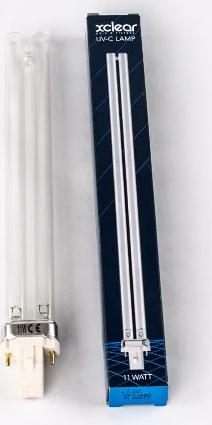 Lampada di ricambio per chiarificatore d'acqua UVC 11W per filtro laghetto chiarificatore d'acqua UVC base G23