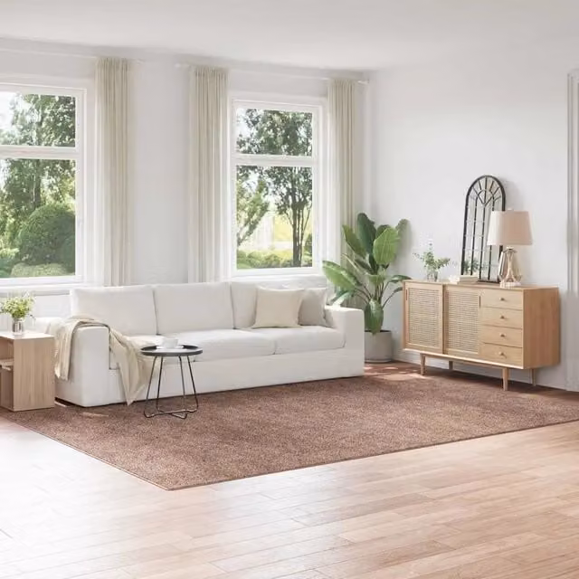 Tappeto Shaggy Moderno vidaXL Marrone Antiscivolo e Lavabile in Polipropilene L: 240 cm, P: 340 cm
