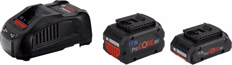 Kit batteria Bosch ProCORE 18V 4,0 Ah + 5,5 Ah + GAL 1880 CV