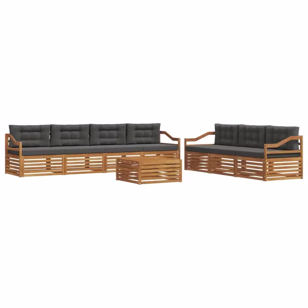 Set di divani da esterno vidaXL in legno di acacia con cuscini, beige e antracite – 2
