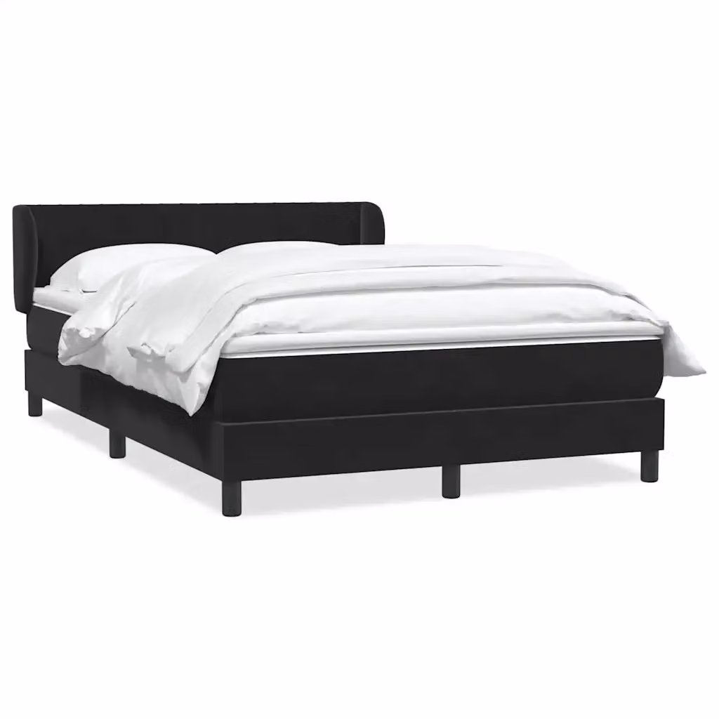 Letto Ibrido vidaXL con Struttura in Legno di Larice e Rivestimento in Velluto Nero e Bianco L/P/H: 163 x 88 x 213 cm – 2