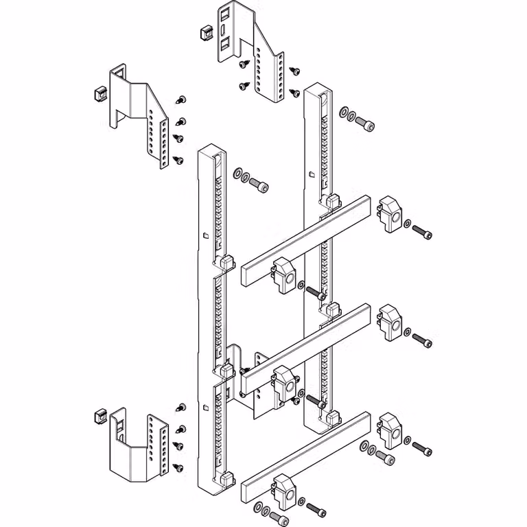 Modulo barra collettrice ABN a incasso 1FB/5RE 185 mm con CU 30x10 mm, a 3 poli, EBM 150 mm MTSC15963