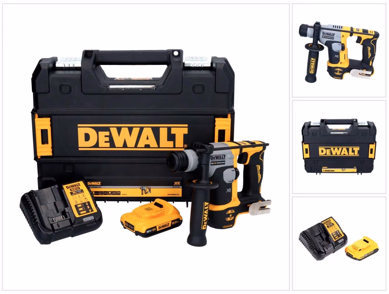 DeWalt DCH 172 D1 Trapano a percussione a batteria 18 V 16 mm 1,4 Joule SDS plus Brushless + 1x batteria ricaricabile 2,0 Ah + caricatore + TSTAK