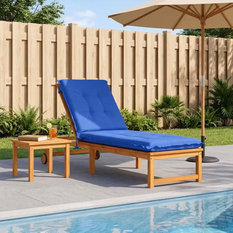 vidaXL Cuscino per Lettino GEMERT 100% Poliestere Blu Reale