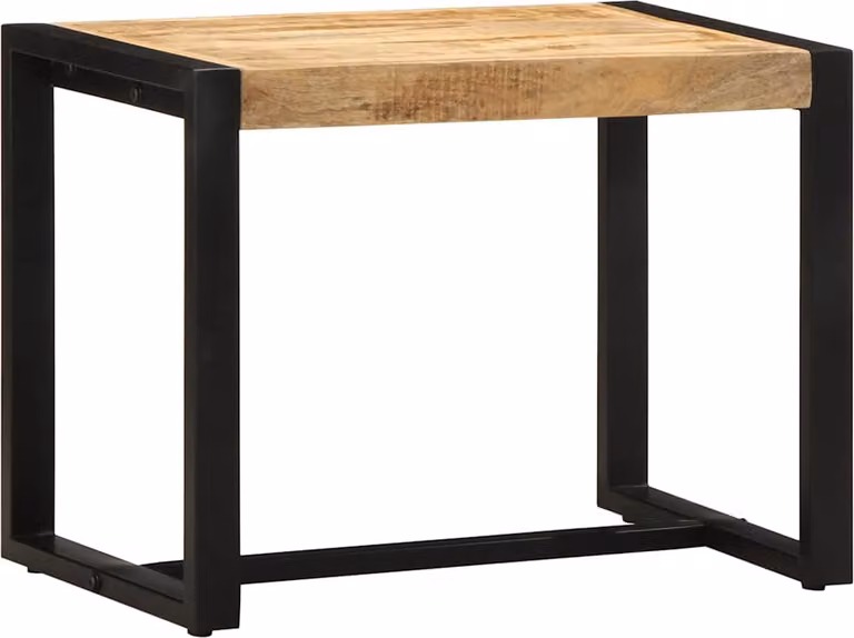 Panca 60x35x45 cm in Legno Massello di Mango Grezzo