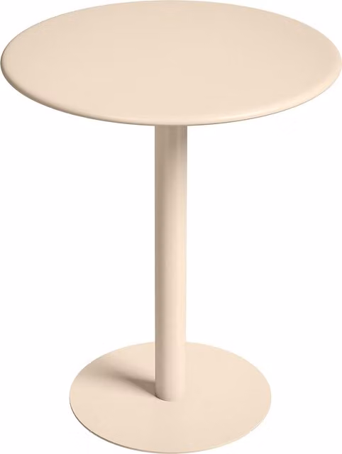 HOMCOM Tavolo da Cucina Rotondo per 2 Persone dal Design Moderno in Acciaio, Ø60x72 cm, Beige   Aosom Italy