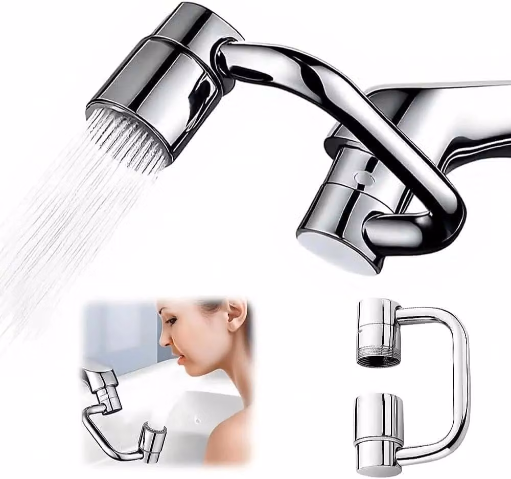Accessorio per rubinetto con rotazione a 1440°, regolabile, in acciaio inossidabile, con 2 modalità, adatto per cucina e bagno
