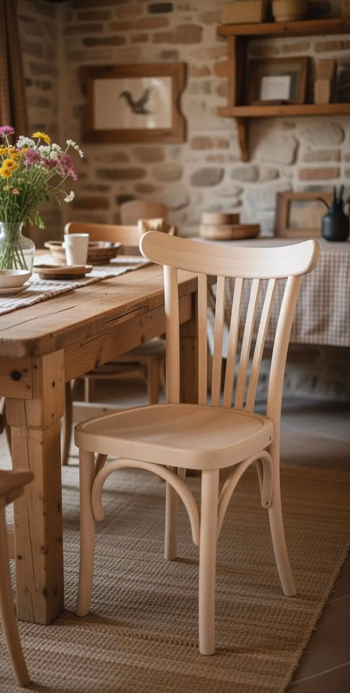 Sedia da pranzo in stile moderno in legno con comoda seduta