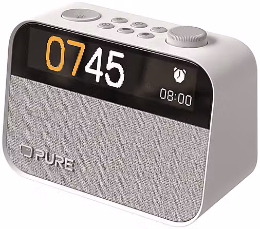 Radiosveglia Pure Moment Cotton White con Bluetooth, DAB+ e FM