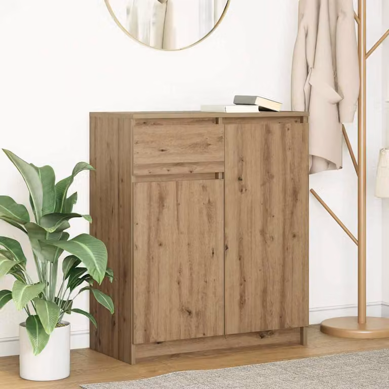 Credenza con Cassetto vidaXL in Rovere Artigianale Marrone, L 71 cm x P 35 cm x H 84 cm