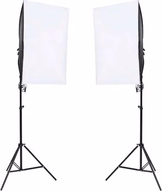 Kit per Studio Fotografico vidaXL con Luci LED e Fondali Bianco, Nero e Verde