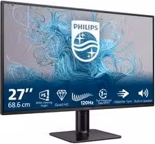 Monitor PC Philips Serie 2000 27E2N2500/00 da 27 pollici, Pannello IPS QHD 2560 x 1440, 120Hz, Nero – 2