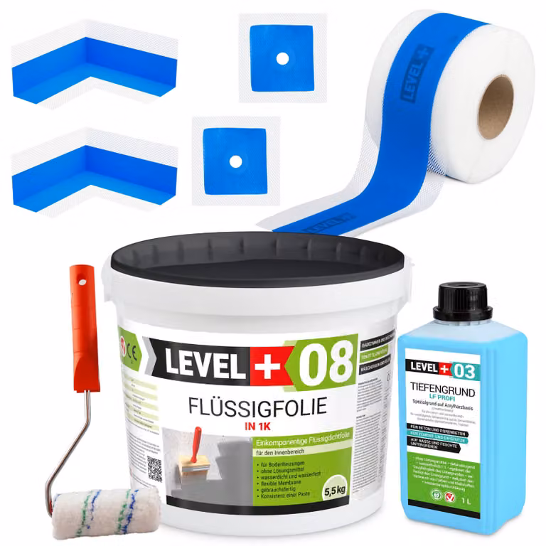 Set di sigillatura in pellicola liquida 5,5 kg nastro sigillante impermeabile per doccia rullo di vernice ad angolo SET291