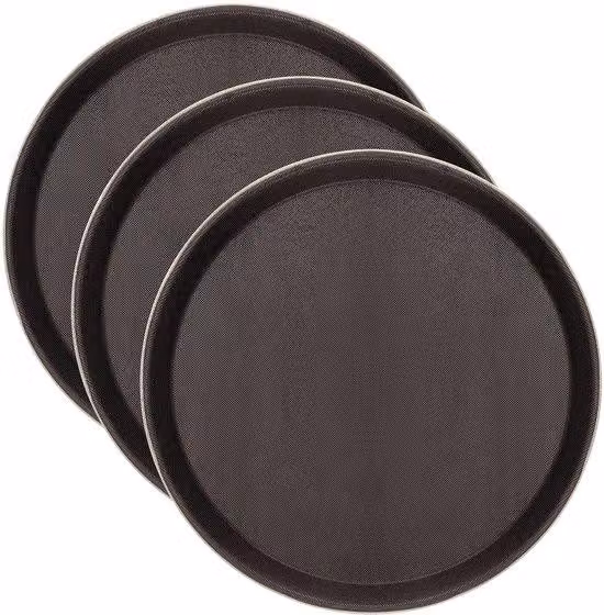 Tavolino in plastica - Set da 3 pezzi - Antiscivolo - 28 cm - Leggero e resistente - Piano del tavolo