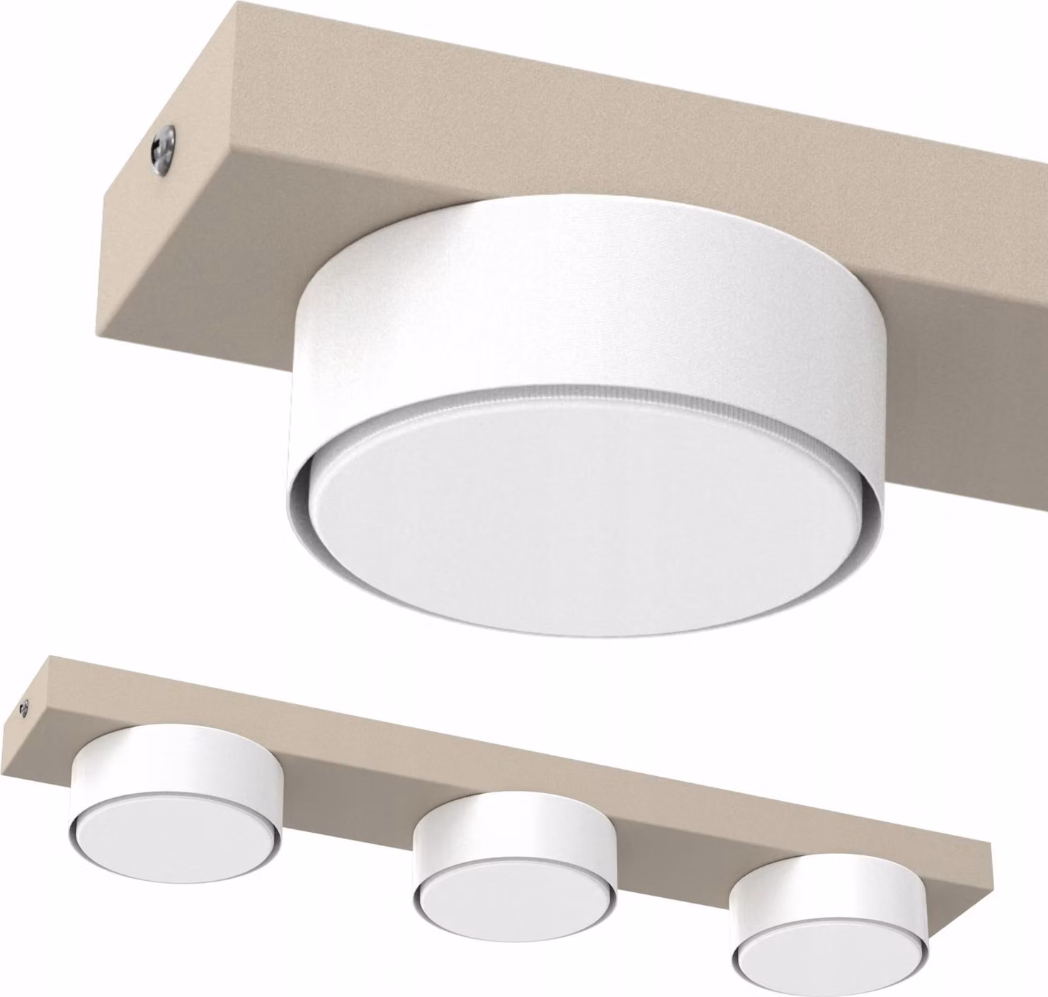 Lampada Da Soffitto A Led Plafon Loft Gx53 Bianco Cashmere Polacca Lampada Decorativa A 3 Lumi