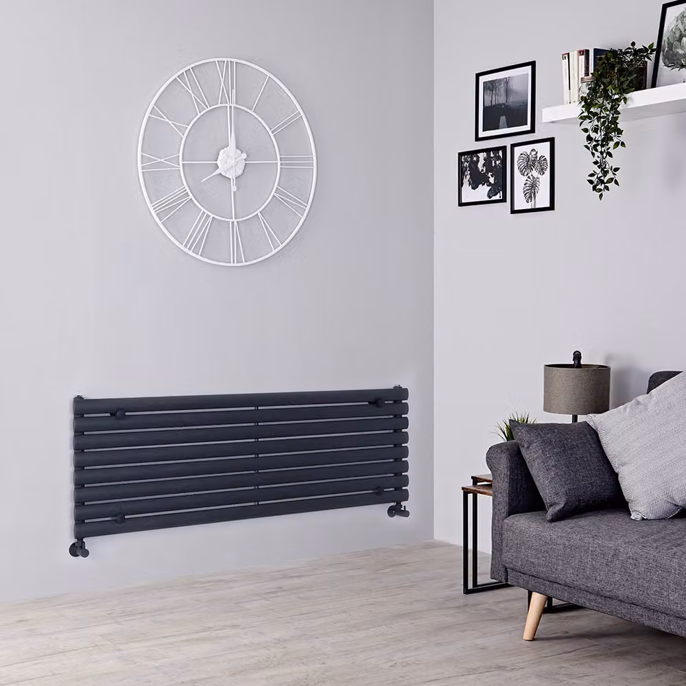 Radiatore di Design Orizzontale - Pannello Singolo - 472mm x 1400mm - Antracite - Revive
