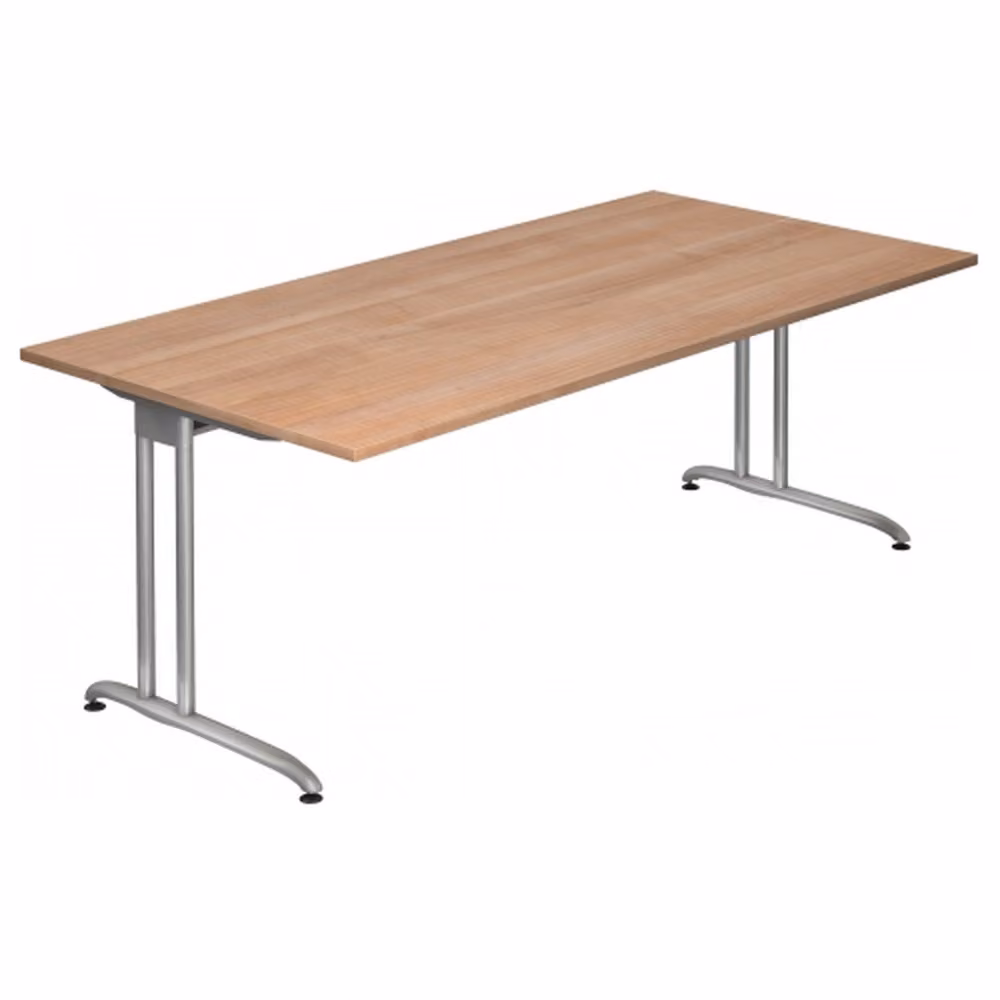 HAMMERBACHER BS2E Schreibtisch nussbaum rechteckig