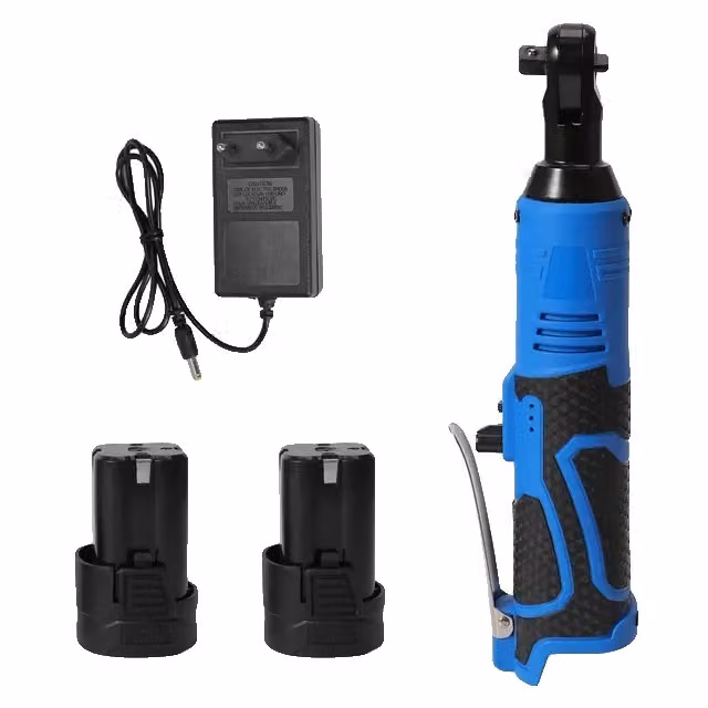 Chiave a cricchetto elettrica, batteria ricaricabile da 18V, design angolare, con 2 batterie