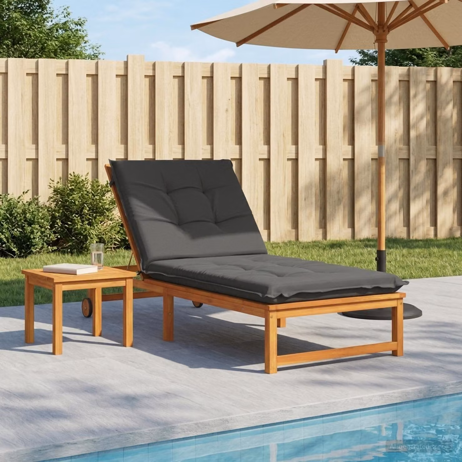 vidaXL Cuscino per Lettino GEMERT 100% Poliestere Antracite