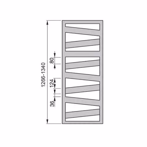 Termoarredo Zehnder Ribbon bianco L: 127 cm, H: 50 cm