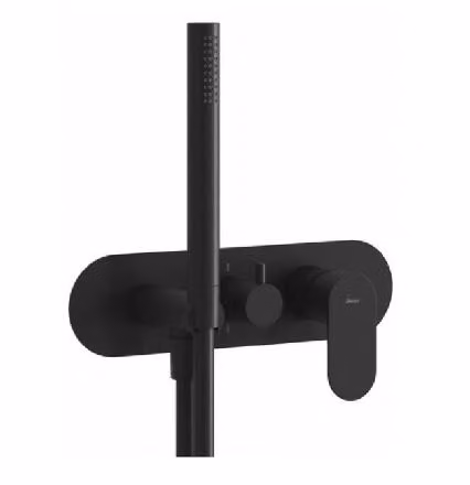 Ravak Eleganta - Miscelatore da incasso per 2 apparecchi, nero opaco X070300