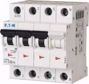 Interruttore differenziale Eaton, 10 A, 3f+N, caratteristica: D 278994