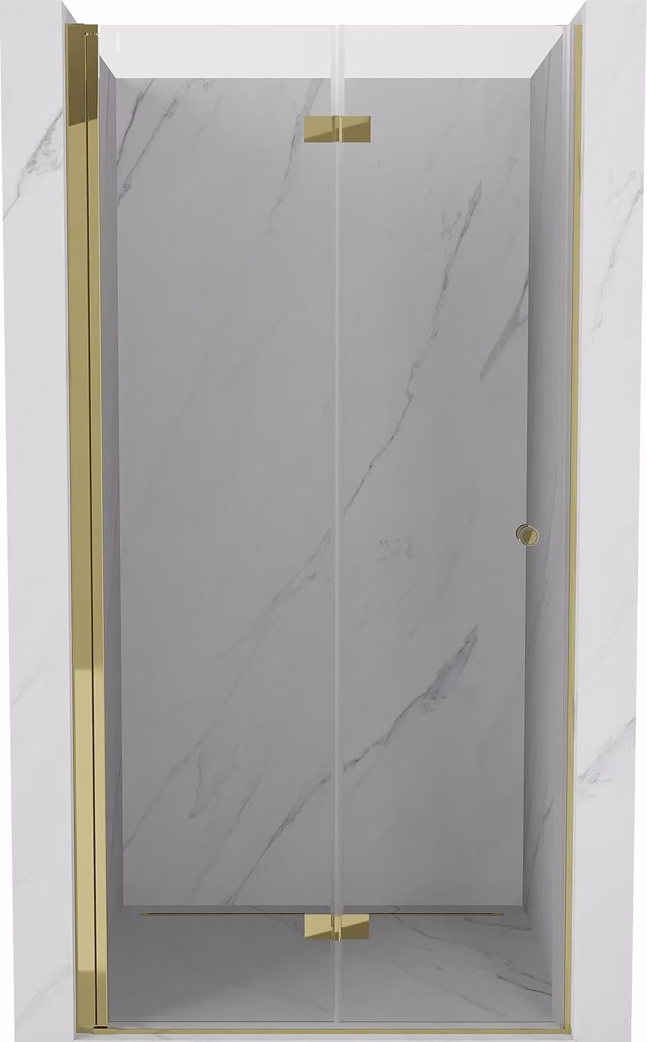Mexen Mist-F porta doccia pieghevole sinistra 100 cm, trasparente, dorata - 8A6-100-000-50-00-L