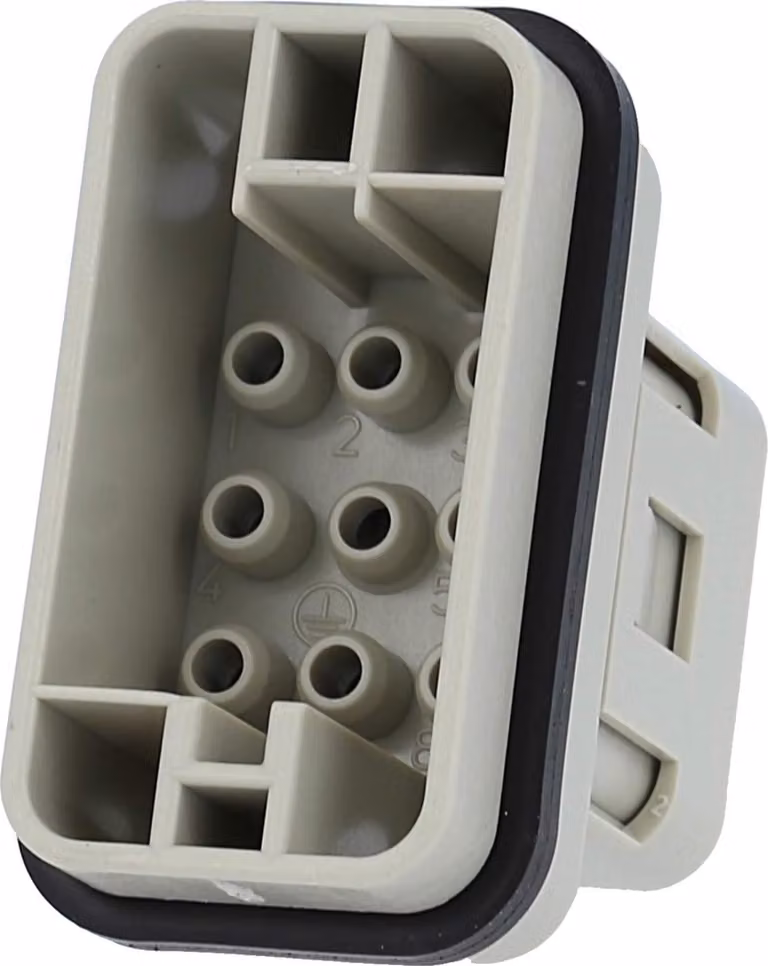 Inserti HARTING Han Q8/0 (M) con morsetto a crimpare, 8 poli + PE, 500V, 16A - 1 pezzo