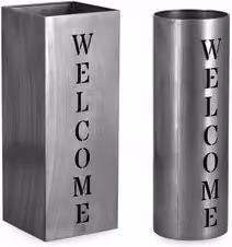 Set porta ombrelli Bizzotto in metallo argento modello DYRIN autoportante