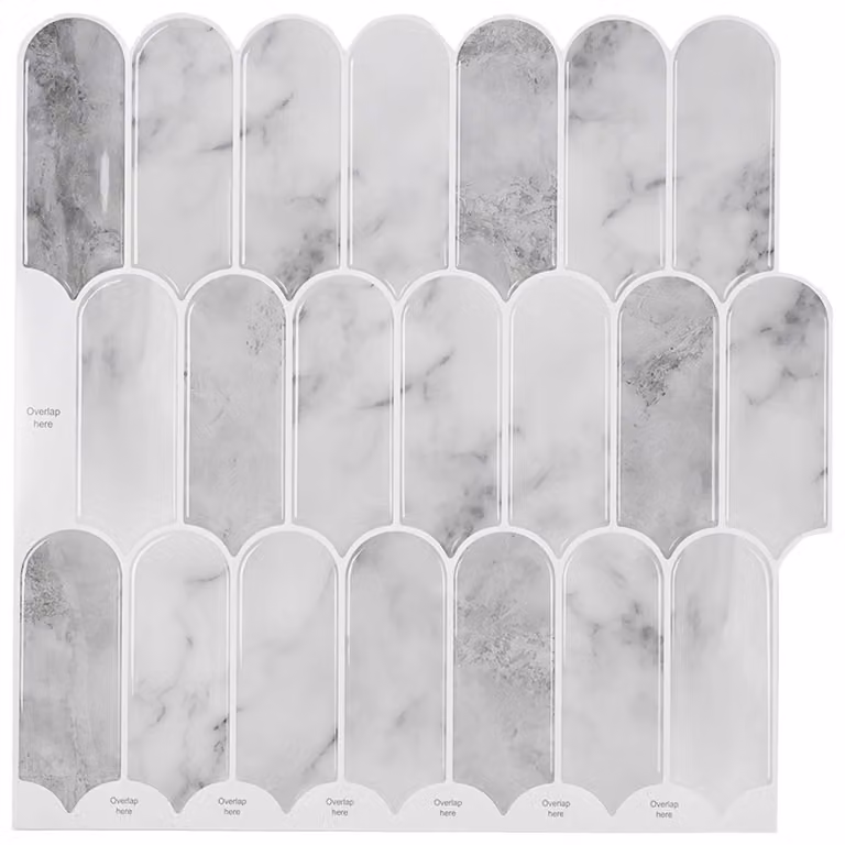 Set di 10 piastrelle vidaXL effetto marmo grigio stone look, L 30 cm x P 30 cm
