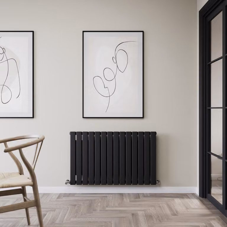 Radiatore Convettore di Design Tipo 11 (Orizzontale) - 600mm x 980mm - Nero - Alpha