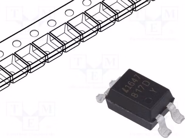 5 optoaccoppiatori. Canali: 1. Tensione di uscita massima (Uce): 35V. Modello: LTV-817S-TA1-D. Optoaccoppiatori - uscita SMD