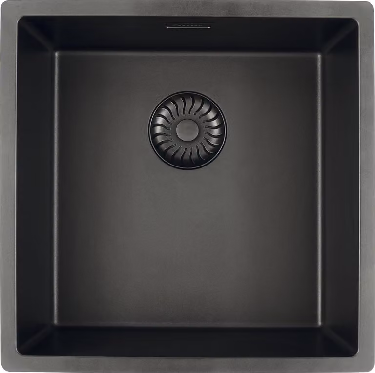 Lavello Caressi CAGRPP40BK-FL, a filo piano. Nero.